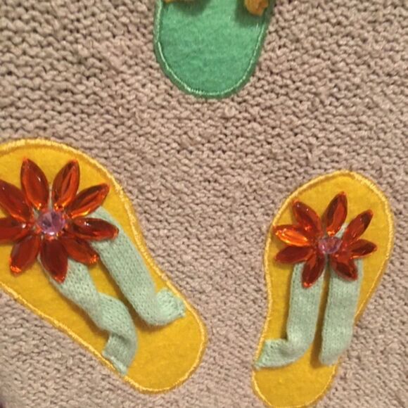 Women’s ‘Flip-Flop’ Patterned BellePointe Vest - Size Large - Picture 2 of 8